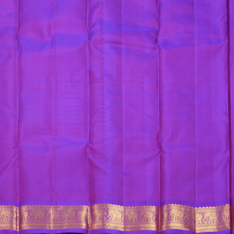 Hayagrivas Handloom Rani Pink Kanjivaram Silk Saree with Purple Border KBF752H5-2