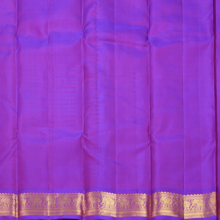Hayagrivas Handloom Rani Pink Kanjivaram Silk Saree with Purple Border KBF752H5-2