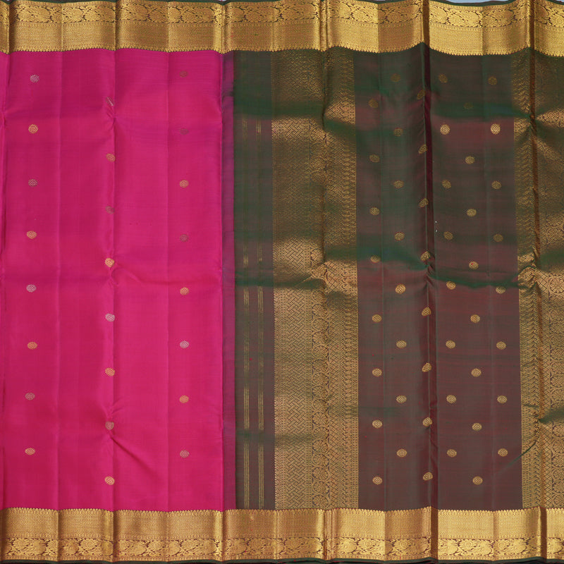 Hayagrivas Handloom Pink Kanjivaram Silk Saree with Manthalir Border KBF752H5-3