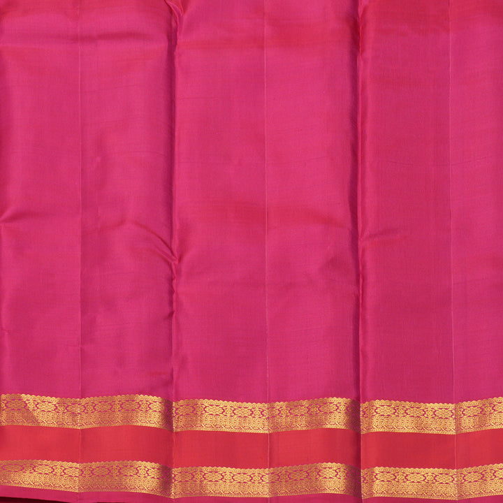 Hayagrivas Handloom Vadamalli Purple Kanjivaram Silk Saree with Pink Border KBF752H6-1