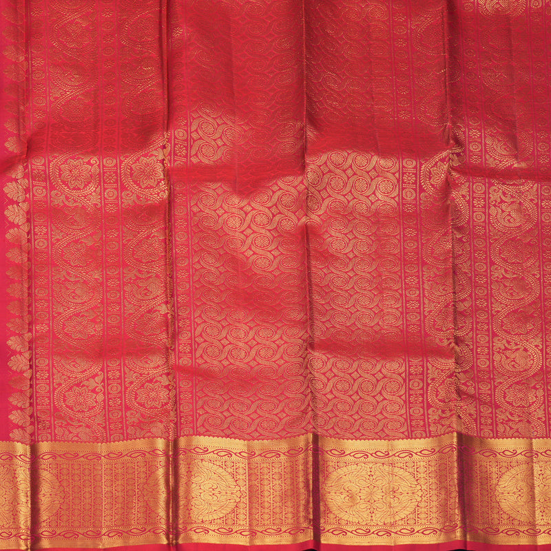 Hayagrivas Handloom Reddish-Pink Kanjivaram Silk Saree KBF752H7-3