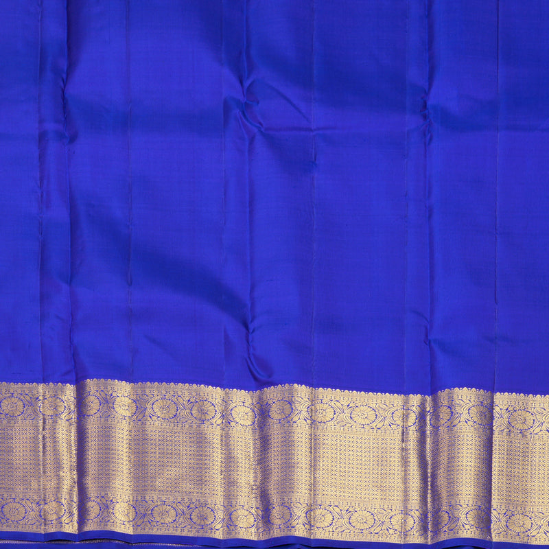 Hayagrivas Handloom MS Blue Kanjivaram Silk Saree KBF752H7-4