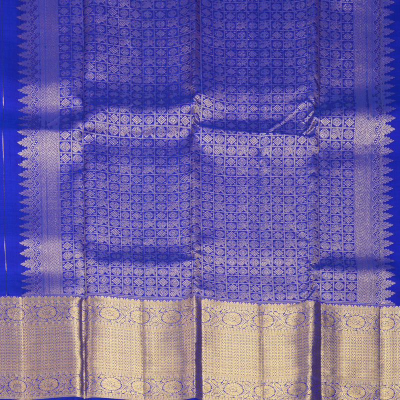 Hayagrivas Handloom MS Blue Kanjivaram Silk Saree KBF752H7-4