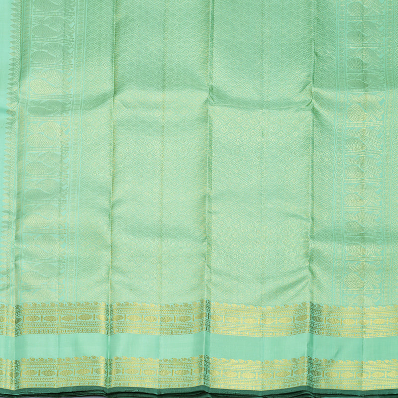 Hayagrivas Handloom Pastel Green Kanjivaram Silk Saree KBF752H9-1