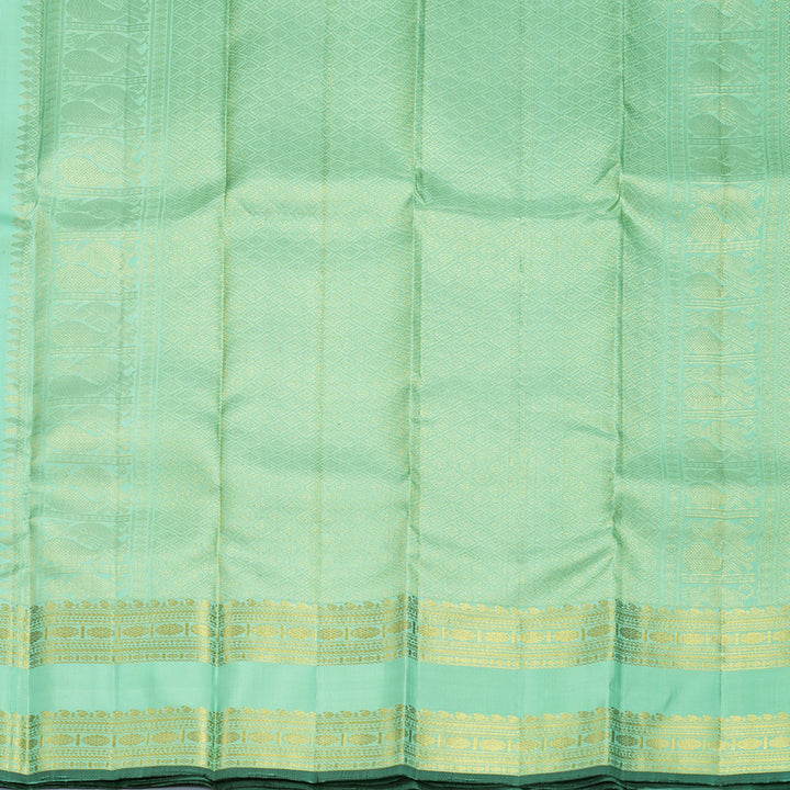 Hayagrivas Handloom Pastel Green Kanjivaram Silk Saree KBF752H9-1