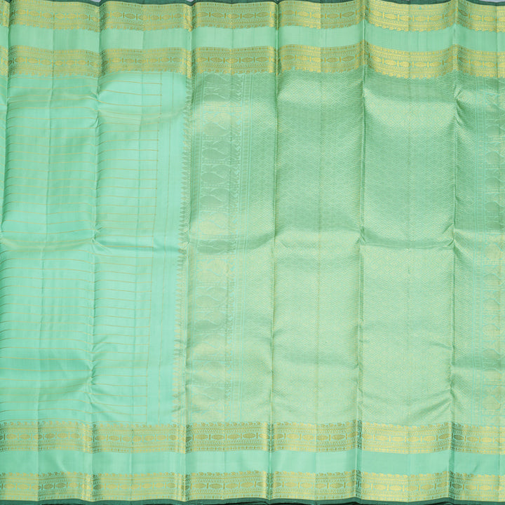 Hayagrivas Handloom Pastel Green Kanjivaram Silk Saree KBF752H9-1
