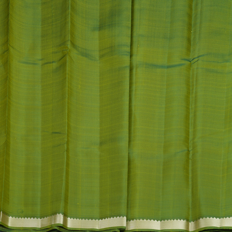 Hayagrivas Handloom Lime Green Kanjivaram Silk Saree with Green Border KBF754H2-2