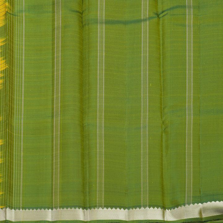 Hayagrivas Handloom Lime Green Kanjivaram Silk Saree with Green Border KBF754H2-2