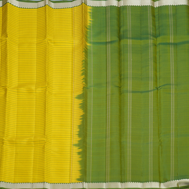Hayagrivas Handloom Lime Green Kanjivaram Silk Saree with Green Border KBF754H2-2