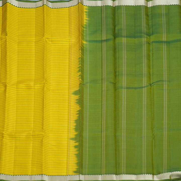Hayagrivas Handloom Lime Green Kanjivaram Silk Saree with Green Border KBF754H2-2