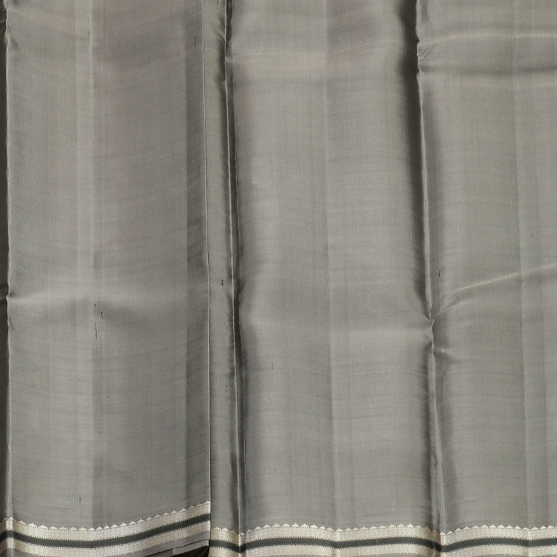 Hayagrivas Handloom Black Kanjivaram Silk Saree with Ganga Jamuna Border KBF754H2-3
