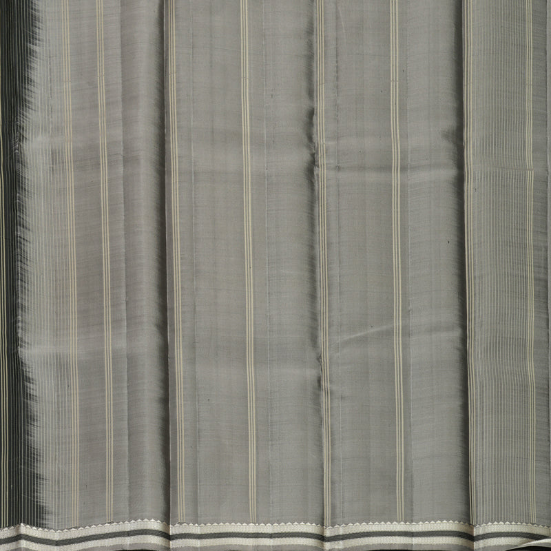Hayagrivas Handloom Black Kanjivaram Silk Saree with Ganga Jamuna Border KBF754H2-3