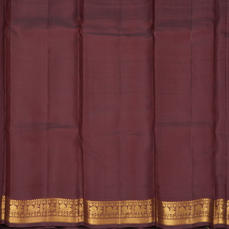 Hayagrivas Handloom Half-White Kanjivaram Silk Saree with Ganga Jamuna Border KBF755H7-1
