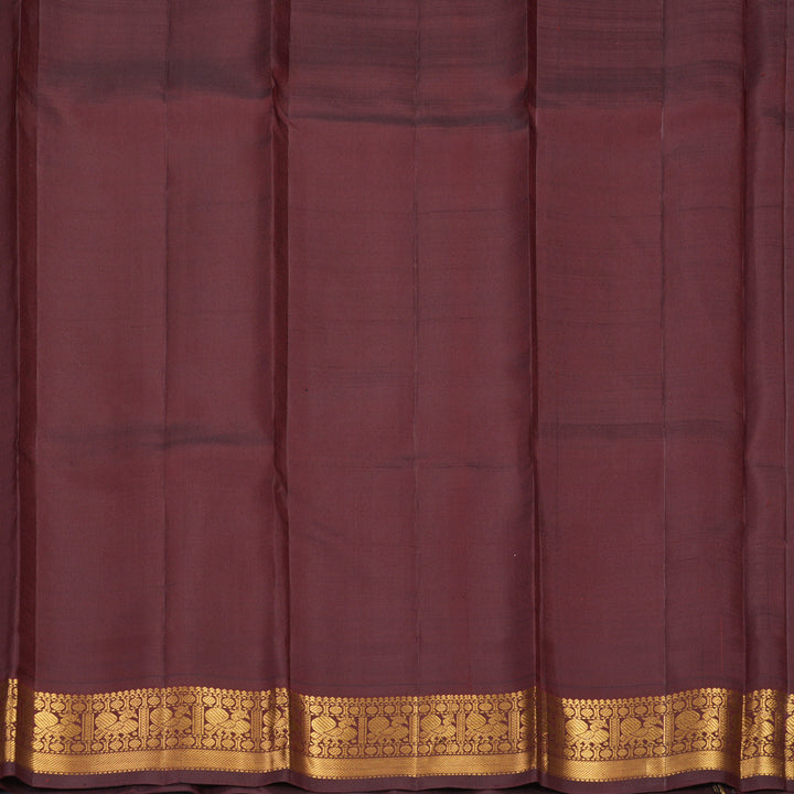 Hayagrivas Handloom Half-White Kanjivaram Silk Saree with Ganga Jamuna Border KBF755H7-1