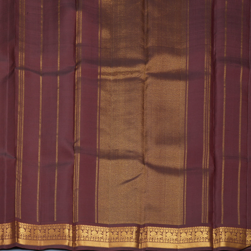 Hayagrivas Handloom Half-White Kanjivaram Silk Saree with Ganga Jamuna Border KBF755H7-1