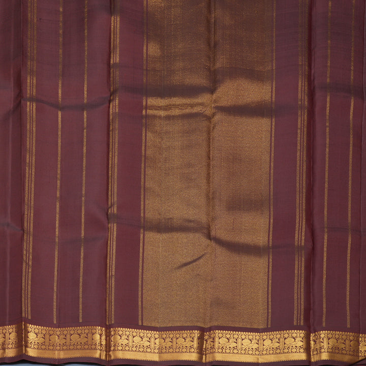 Hayagrivas Handloom Half-White Kanjivaram Silk Saree with Ganga Jamuna Border KBF755H7-1