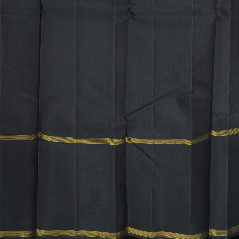 Hayagrivas Handloom Red Kanjivaram Silk Saree with Black Border KBF759H4-1