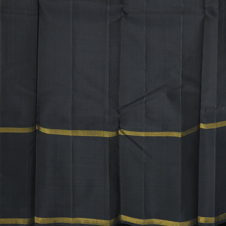 Hayagrivas Handloom Red Kanjivaram Silk Saree with Black Border KBF759H4-1