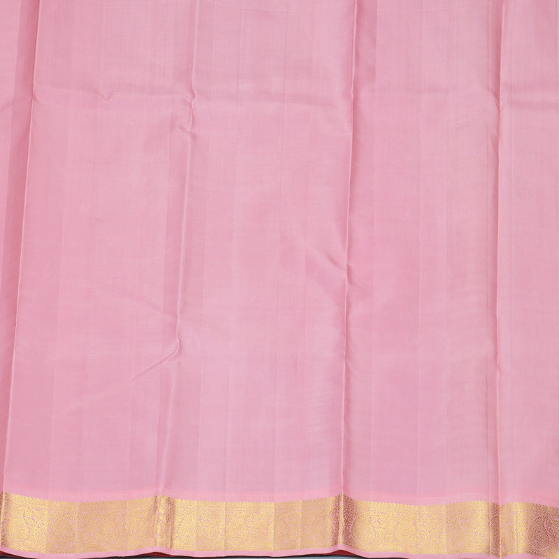 Hayagrivas Handloom Deep Wine Purple Kanjivaram Silk Saree with Rose Pink Border KBF759H8-1