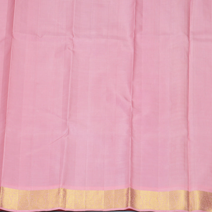 Hayagrivas Handloom Deep Wine Purple Kanjivaram Silk Saree with Rose Pink Border KBF759H8-1