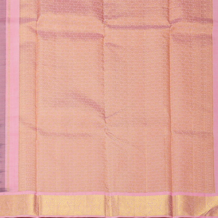 Hayagrivas Handloom Deep Wine Purple Kanjivaram Silk Saree with Rose Pink Border KBF759H8-1