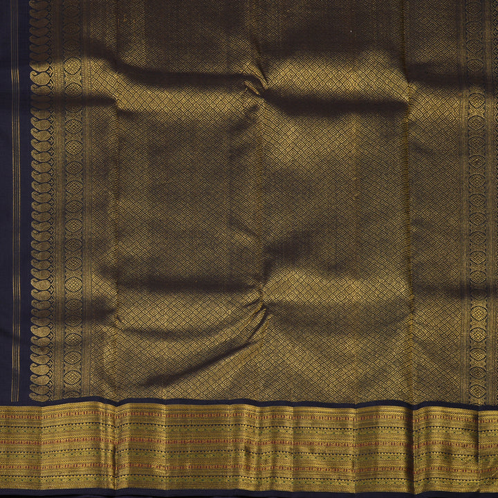 Hayagrivas Handloom Wine Maroon Kanjivaram Silk Saree with Nagapazham Border KBF75D5-1