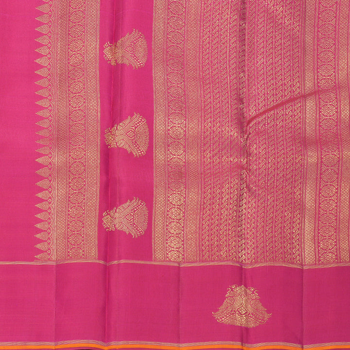 Hayagrivas Handloom Pink Kanjivaram Silk Saree KBF760H1-1