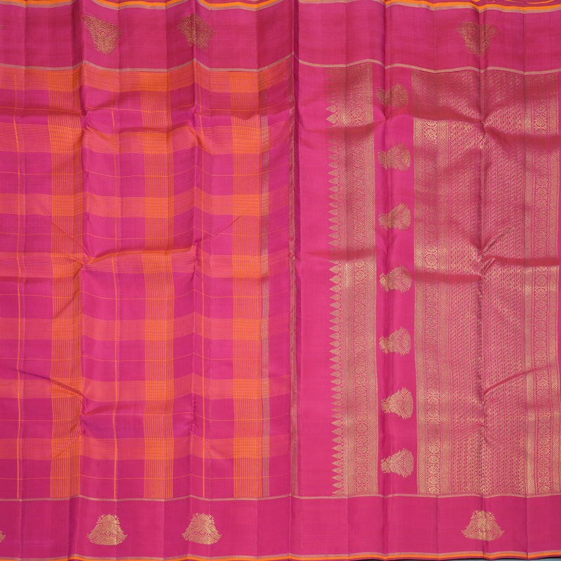 Hayagrivas Handloom Pink Kanjivaram Silk Saree KBF760H1-1