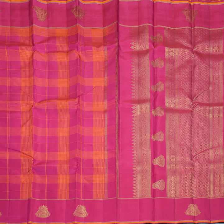 Hayagrivas Handloom Pink Kanjivaram Silk Saree KBF760H1-1