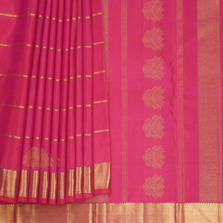 Hayagrivas Handloom Rani Pink Kanjivaram Silk Saree KBF760H4-1