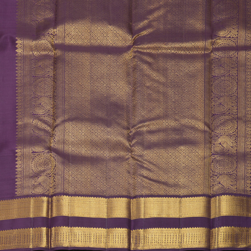 Hayagrivas Handloom Carrot Orange Kanjivaram Silk Saree with Nagapazham Border KBF763H3-2