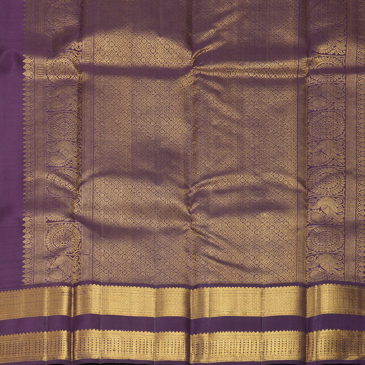 Hayagrivas Handloom Carrot Orange Kanjivaram Silk Saree with Nagapazham Border KBF763H3-2