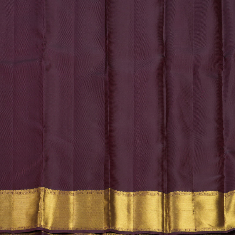 Hayagrivas Handloom Mild Baby Pink Kanjivaram Silk Saree with Wine Maroon Border KBF764H10-1