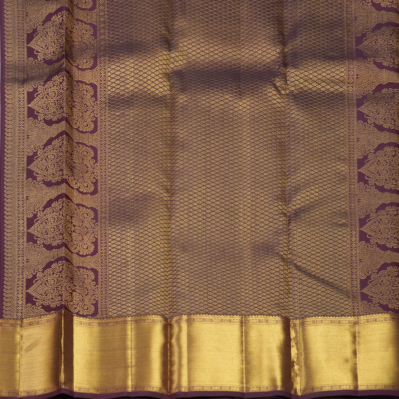 Hayagrivas Handloom Mild Baby Pink Kanjivaram Silk Saree with Wine Maroon Border KBF764H10-1
