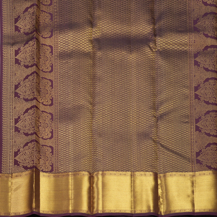 Hayagrivas Handloom Mild Baby Pink Kanjivaram Silk Saree with Wine Maroon Border KBF764H10-1