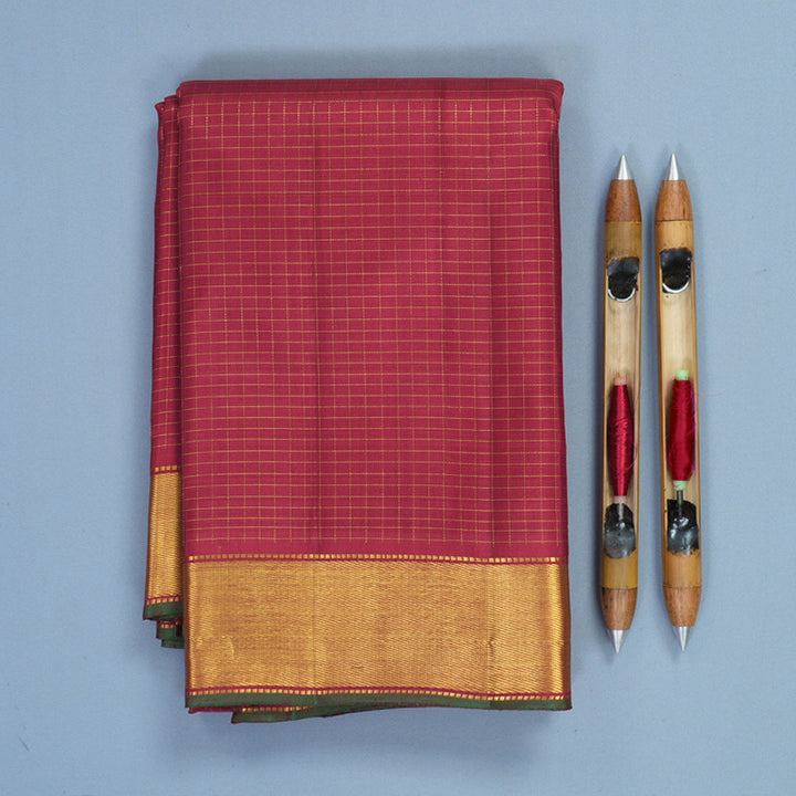 Hayagrivas Handloom Maroon Kanjivaram Silk Saree KBF764H2-2