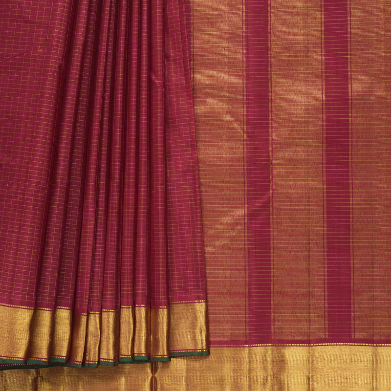 Hayagrivas Handloom Maroon Kanjivaram Silk Saree KBF764H2-2