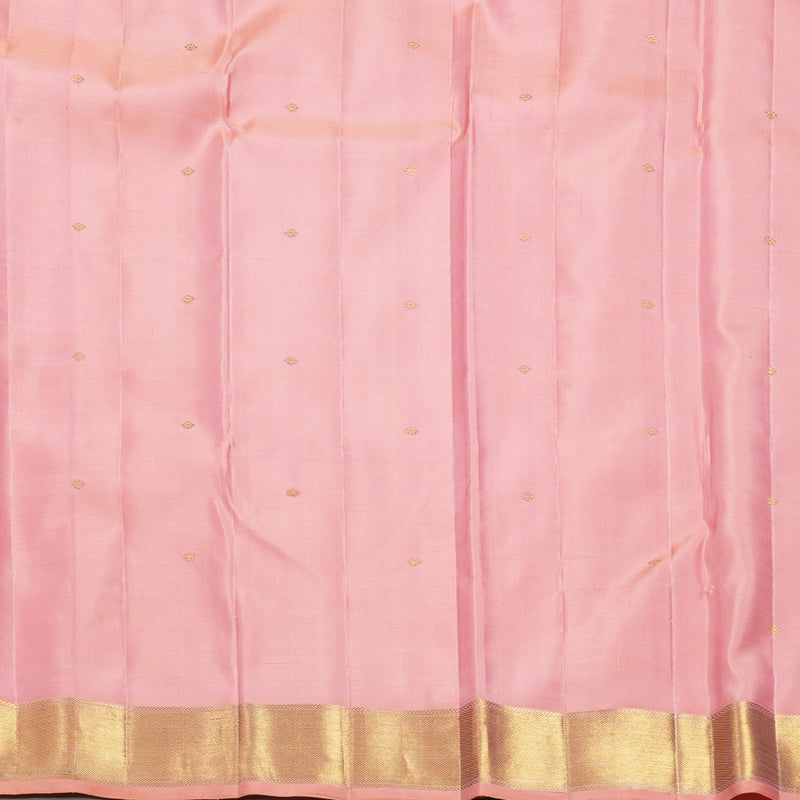 Hayagrivas Handloom Peach Pink Kanjivaram Silk Saree KBF765H1-1