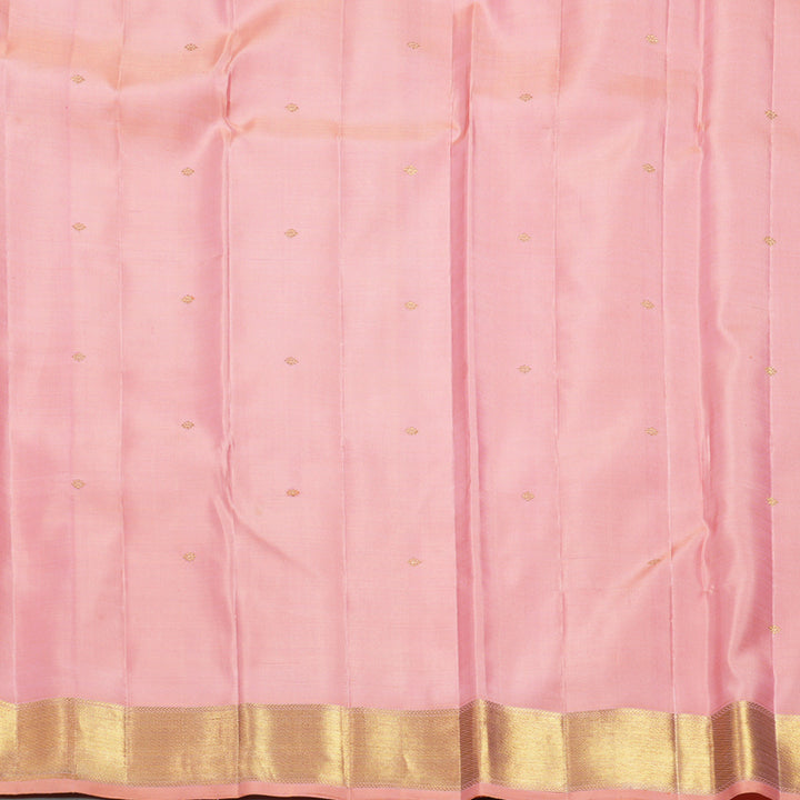 Hayagrivas Handloom Peach Pink Kanjivaram Silk Saree KBF765H1-1