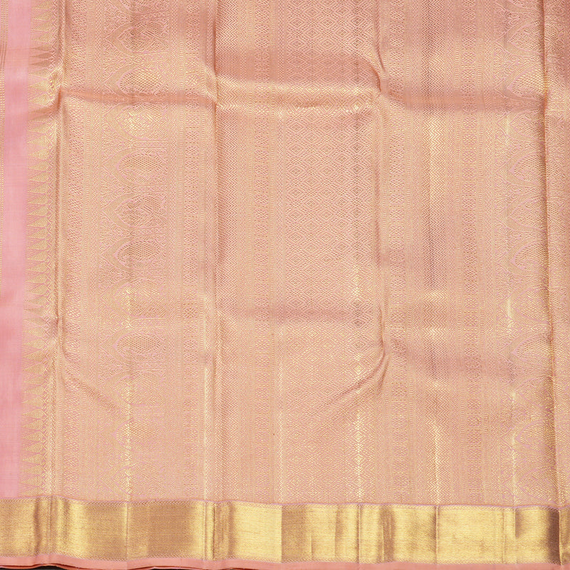 Hayagrivas Handloom Peach Pink Kanjivaram Silk Saree KBF765H1-1
