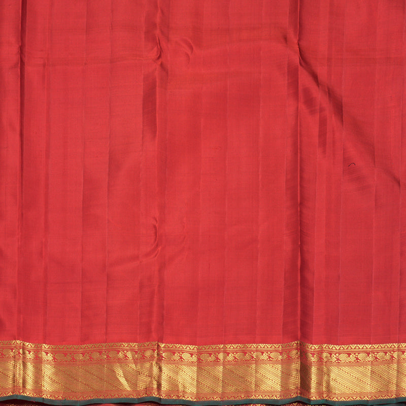 Hayagrivas Handloom Black Kanjivaram Silk Saree with Red Border KBF766H4-1