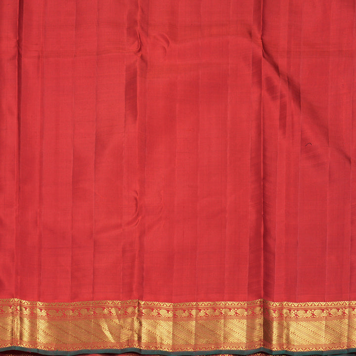 Hayagrivas Handloom Black Kanjivaram Silk Saree with Red Border KBF766H4-1