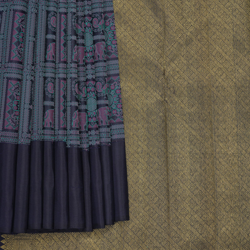Hayagrivas Handloom Nagapazham Kanjivaram Silk Saree KBF766H5-1