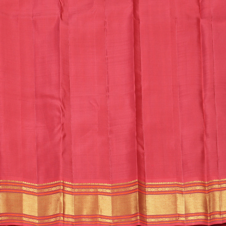 Hayagrivas Handloom Black Kanjivaram Silk Saree with Red Border KBF766H6-1