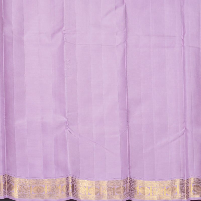 Hayagrivas Handloom Tomato Red Kanjivaram Silk Saree with Lavender Border KBF767H3-1