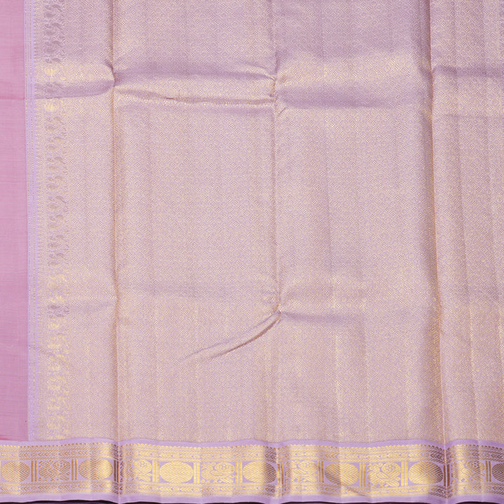 Hayagrivas Handloom Tomato Red Kanjivaram Silk Saree with Lavender Border KBF767H3-1