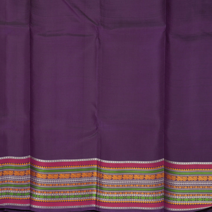 Hayagrivas Handloom Sandal Kanjivaram Silk Saree with Purple Border KBF768H2-5