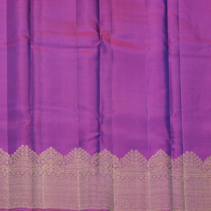 Hayagrivas Handloom Mayilkazhuthu Kanjivaram Silk Saree with Purple Border KBF770H18-2