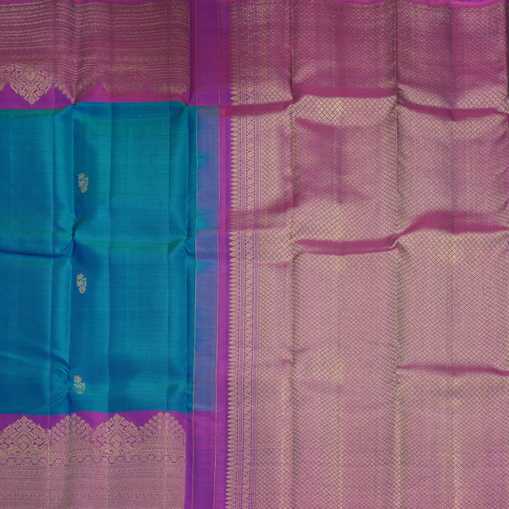 Hayagrivas Handloom Mayilkazhuthu Kanjivaram Silk Saree with Purple Border KBF770H18-2