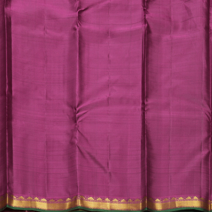 Hayagrivas Handloom Deep Snuff Kanjivaram Silk Saree with Purple Border KBF771H1-5